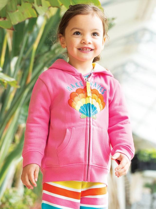 

Детская толстовка little switch carbis из органического хлопка с капюшоном Frugi, цвет Hibiscus/Shell