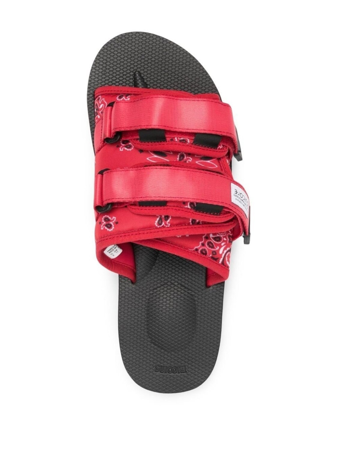 Сандалии на плоской подошве с ремешками Suicoke, красный — фото 4