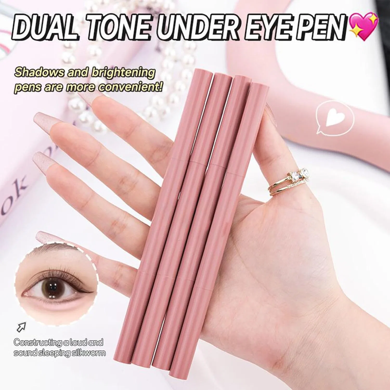 Карандаш для глаз EyeBrightener Pencil, двойное использование, бежевый — фото 3