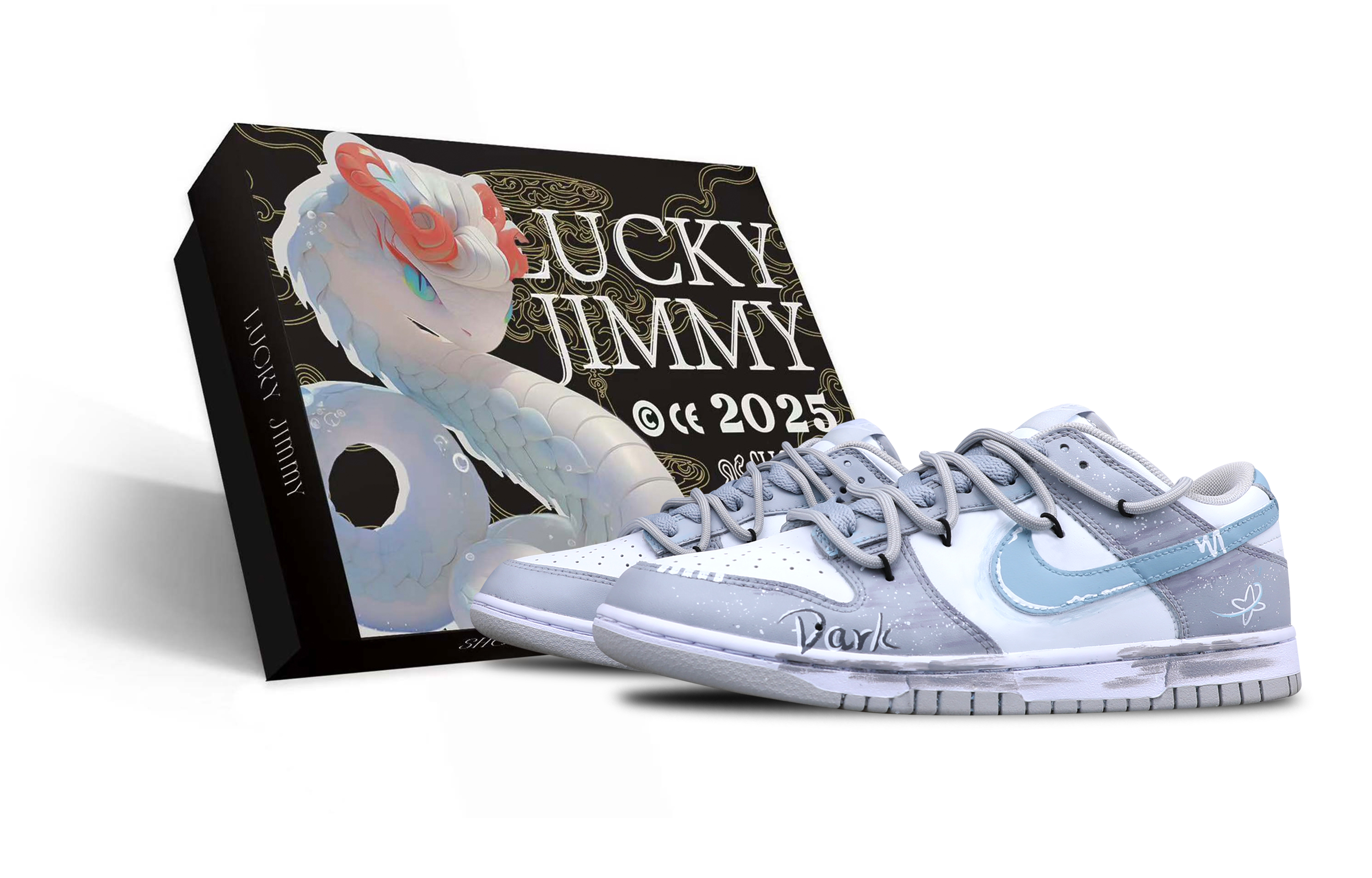 

Nike Кроссовки для скейтбординга Dunk Low Slip Resistant, мужские, серо-белые