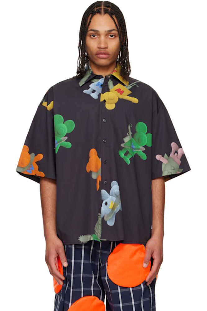 

Черная Звездная Рубашка Walter Van Beirendonck