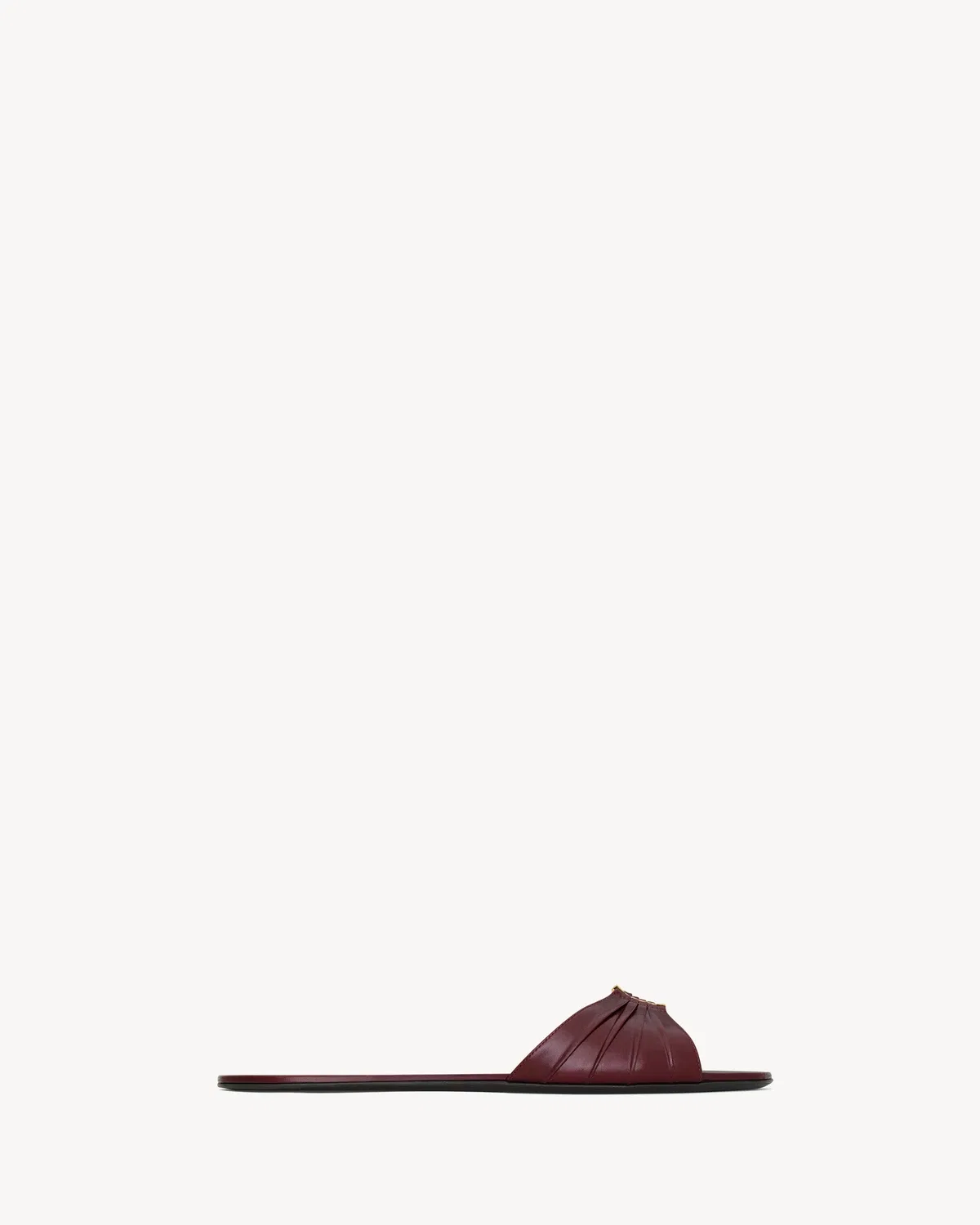 Сандалии BABYLONE из гладкой кожи SAINT LAURENT, бордовый — фото 2