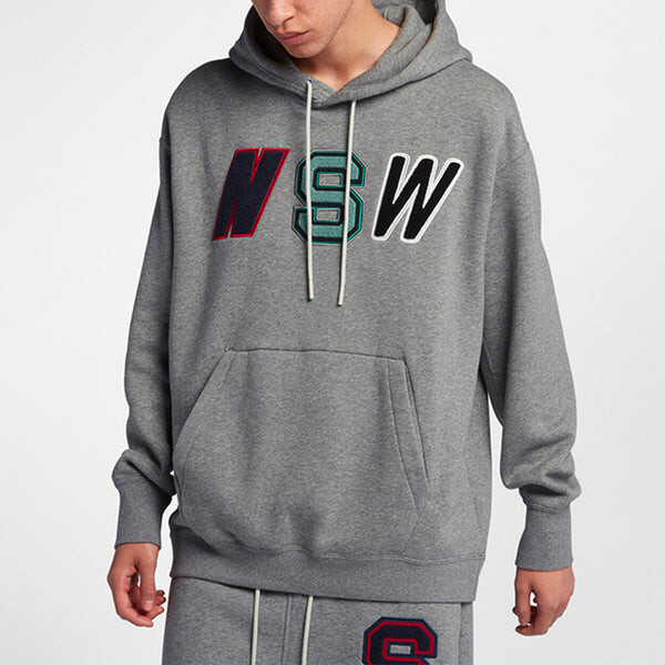 Толстовка Nike Nsw oversize Fleece Lined Athleisure Casual Sports Pullover Gray, серый — фото 3