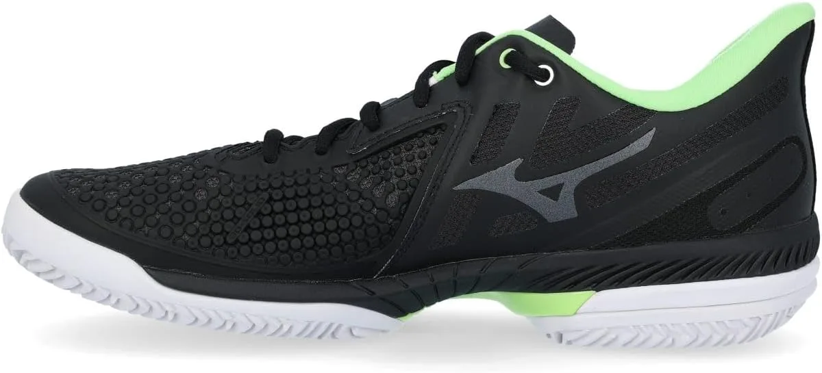 Мужские теннисные кроссовки Mizuno Wave Exceed Tour 5 CC, черный/зеленый — фото 4