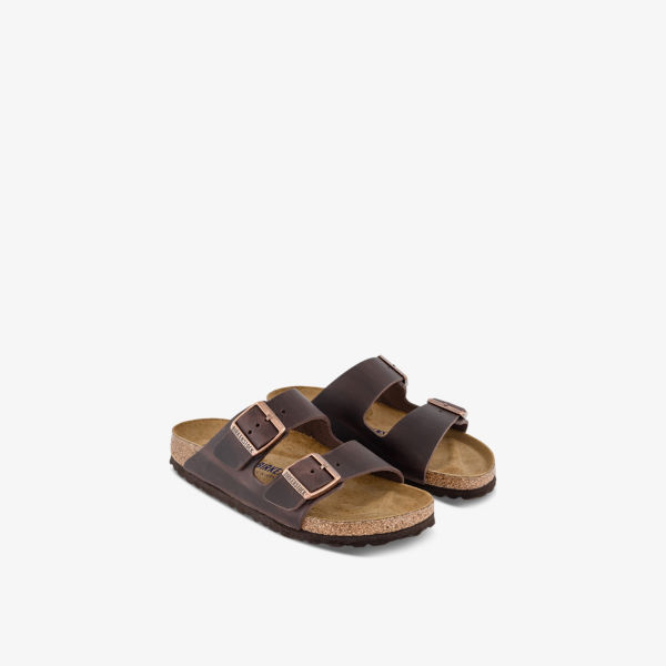 Сандалии кожаные Birkenstock Arizona с двумя ремешками, коричневый — фото 3