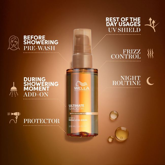 Питательная сыворотка для волос Ultimate Smooth Oil Wella Professionals, 30 мл — фото 4