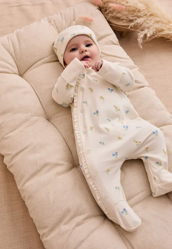 Пижама Regular fit с вышивкой Jojo Maman Bébé, кремовый — фото 2