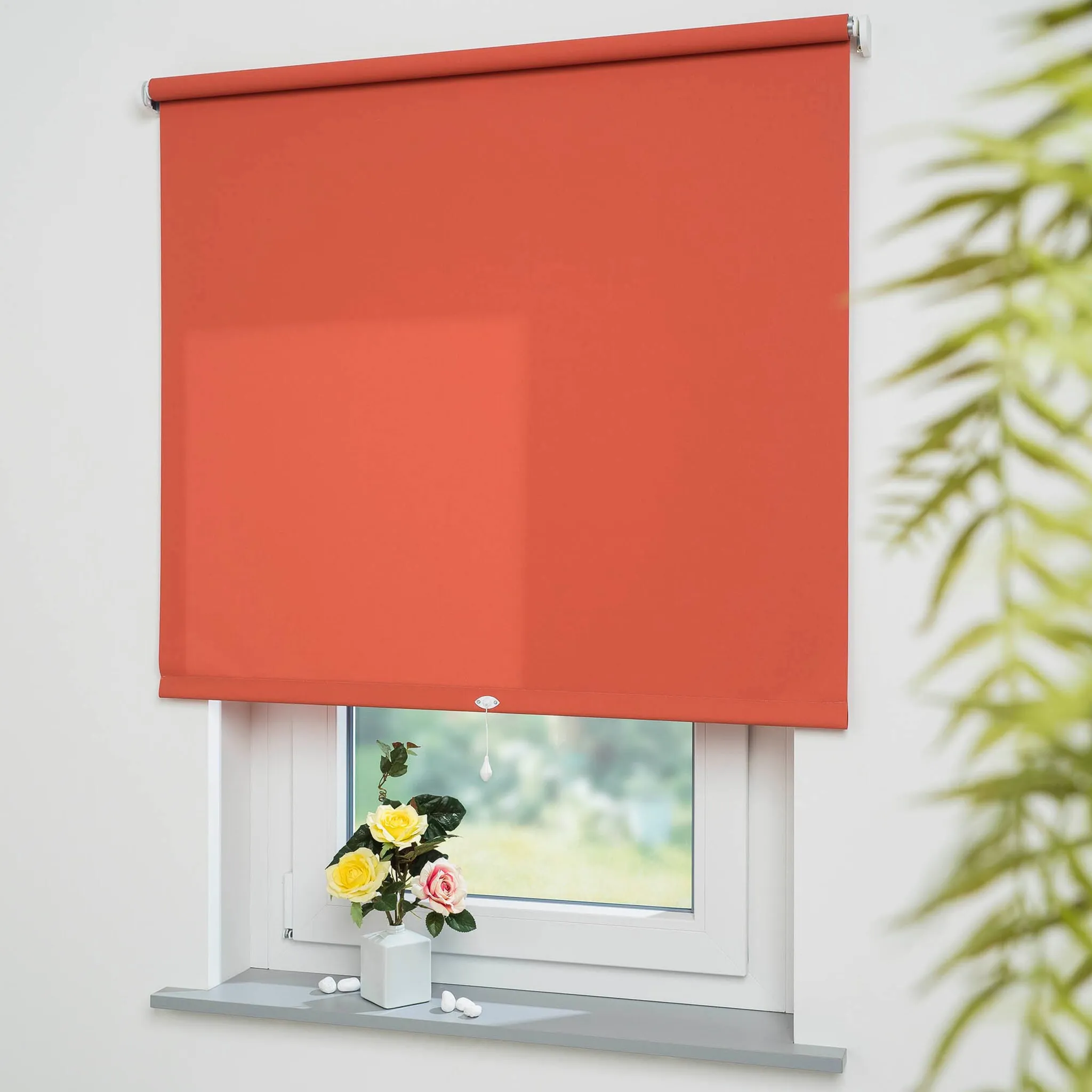 

Пружинная рулонная штора Liedeco «Uni», светозащитная, свободно висящая, полупрозрачная, цвет terra