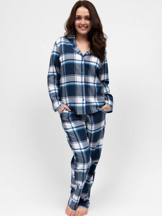

Комплект пижамы из мягкой фланели Frosty Check Cyberjammies, Navy