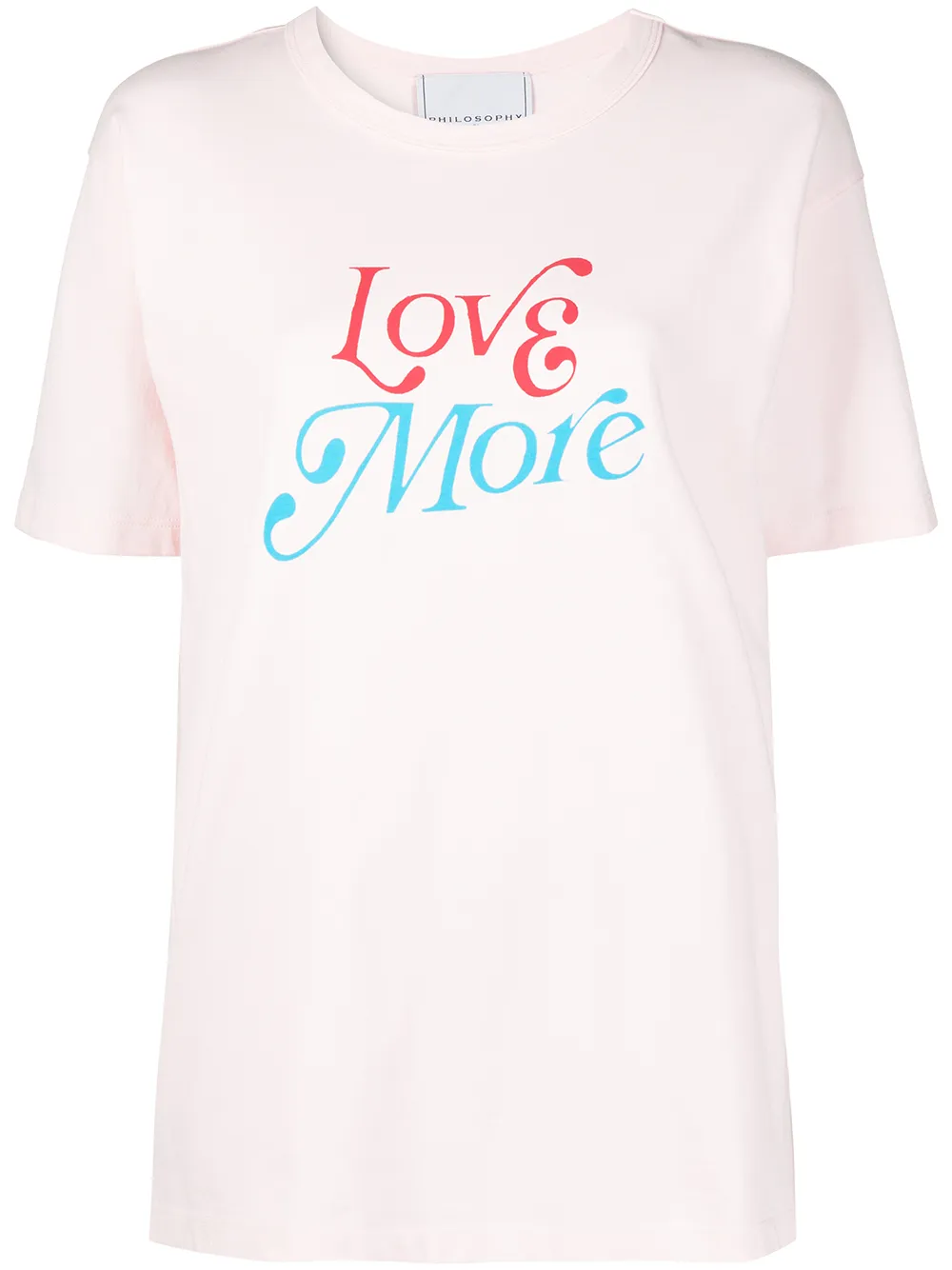 

Футболка Love More Philosophy Di Lorenzo Serafini, розовый