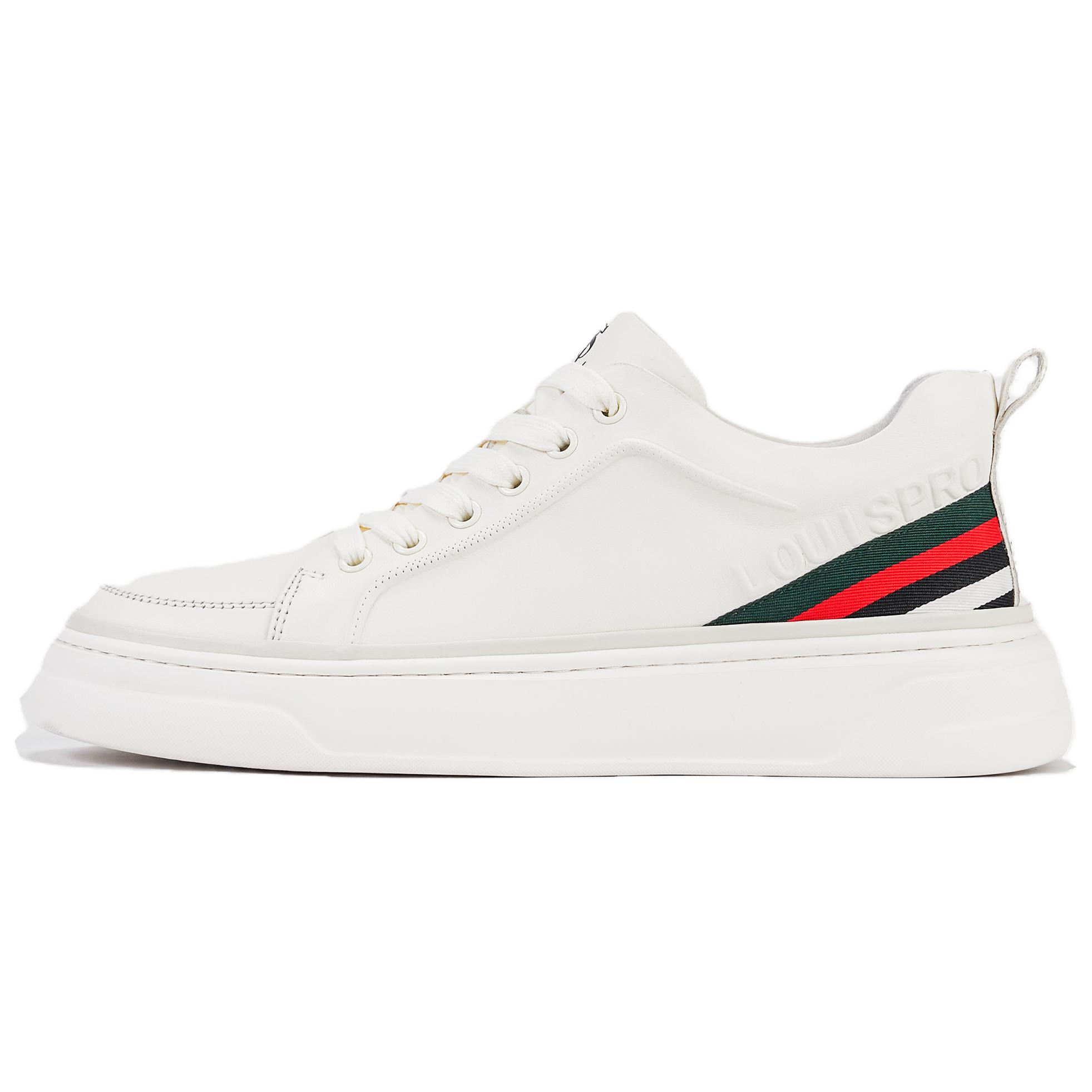 

LOUISPRO Антискользящие износостойкие мужские кэжуал кеды низкие белые, цвет White