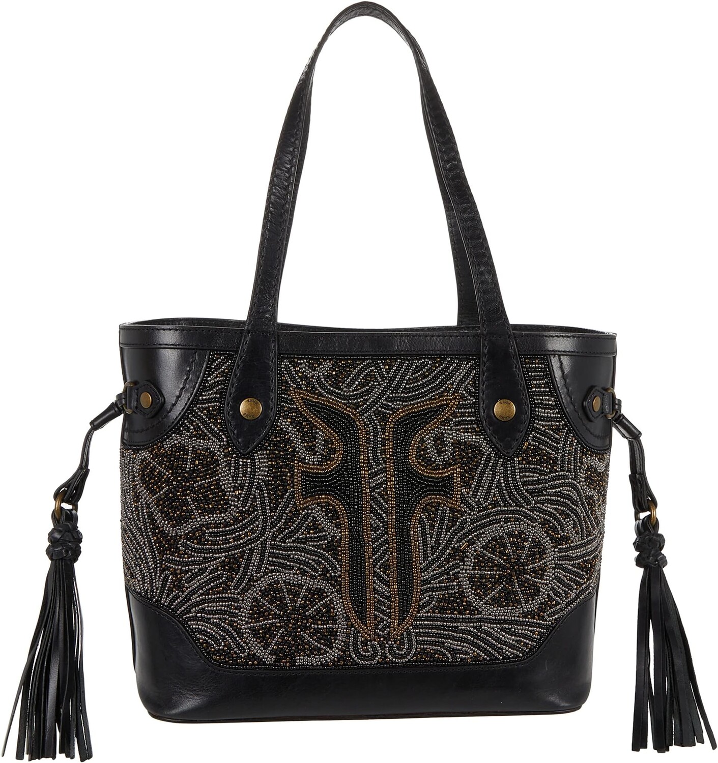

Сумка Frye Melissa Beaded Carryall, цвет Black Multi