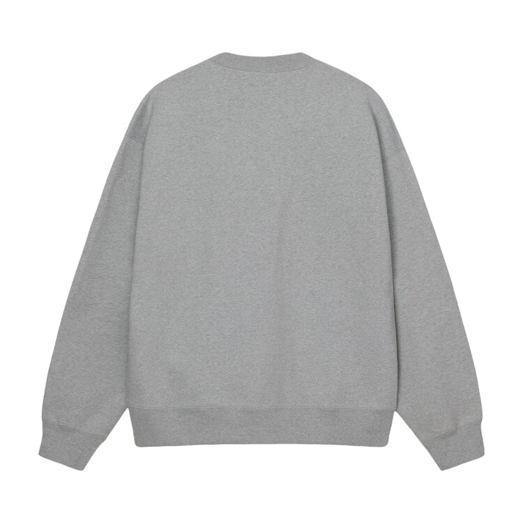 Флис Stussy x Nike Fleece Crew, цвет Dark Grey Heather — фото 2