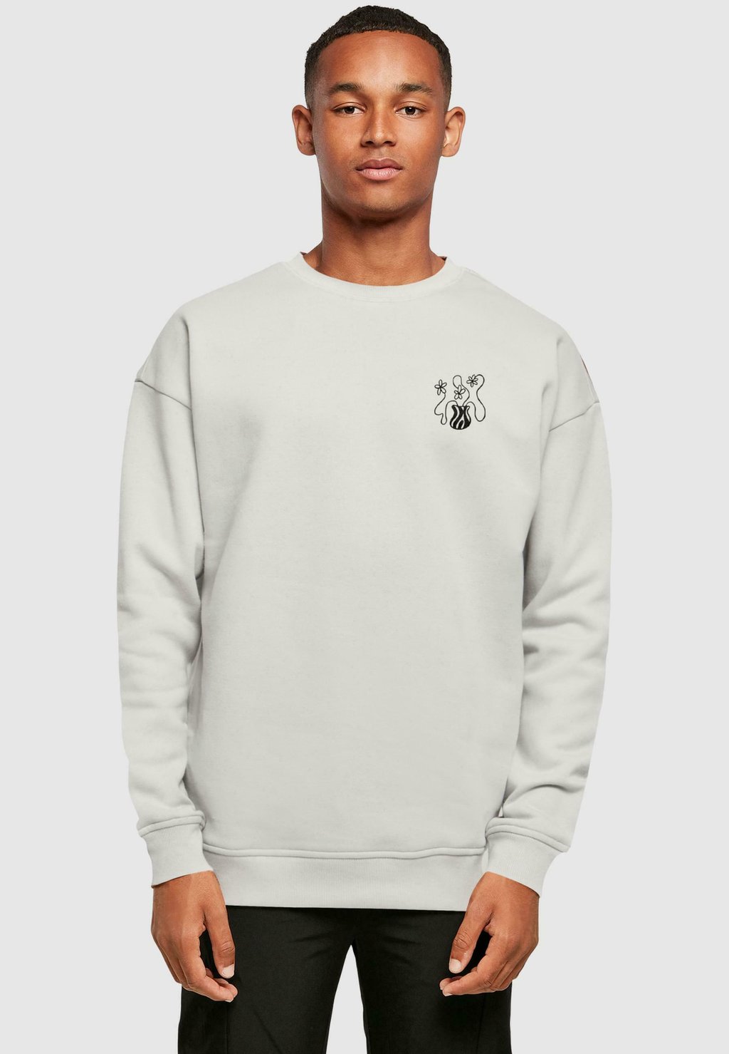 

Толстовка FLOWER BLOOM CREWNECK Merchcode, светло-серый