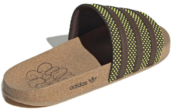 Тапочки adilette slide 'plant and grow' Adidas, коричневый — фото 4