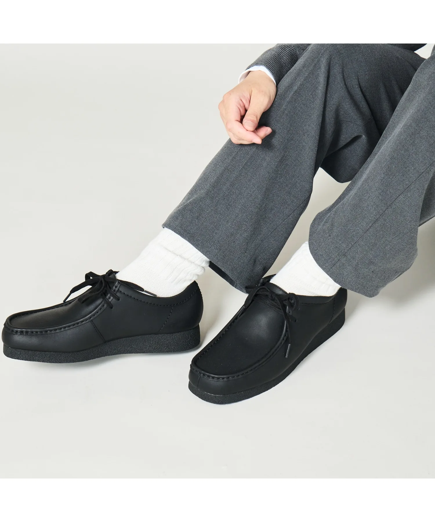 Мужские мокасины водонепроницаемые WallabeeEVO WP Clarks чёрные