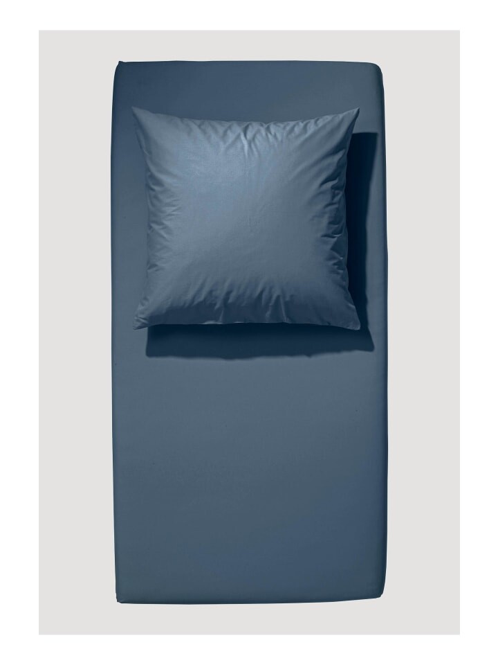 

Простыня Hessnatur Satin aus reiner Bio Baumwolle, цвет stahlblau