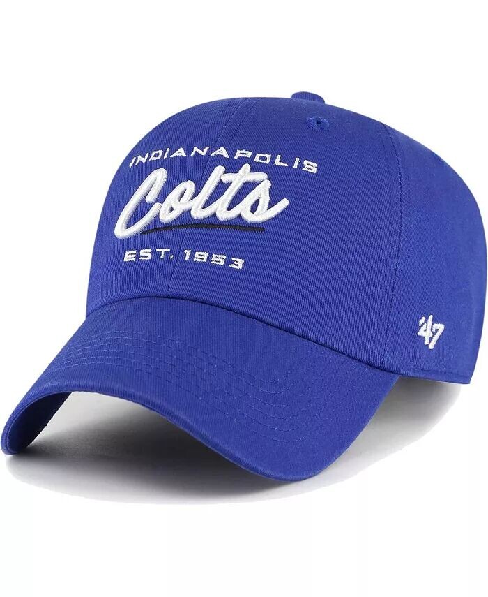 

Женская шапка Royal Indianapolis Colts Sidney Clean Up Adjustable '47 Brand
