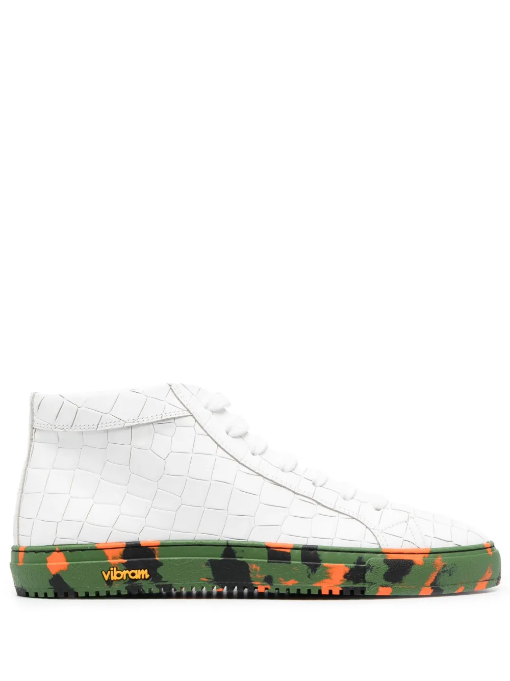 

Кеды с тиснением под крокодила Hide&Jack, белый