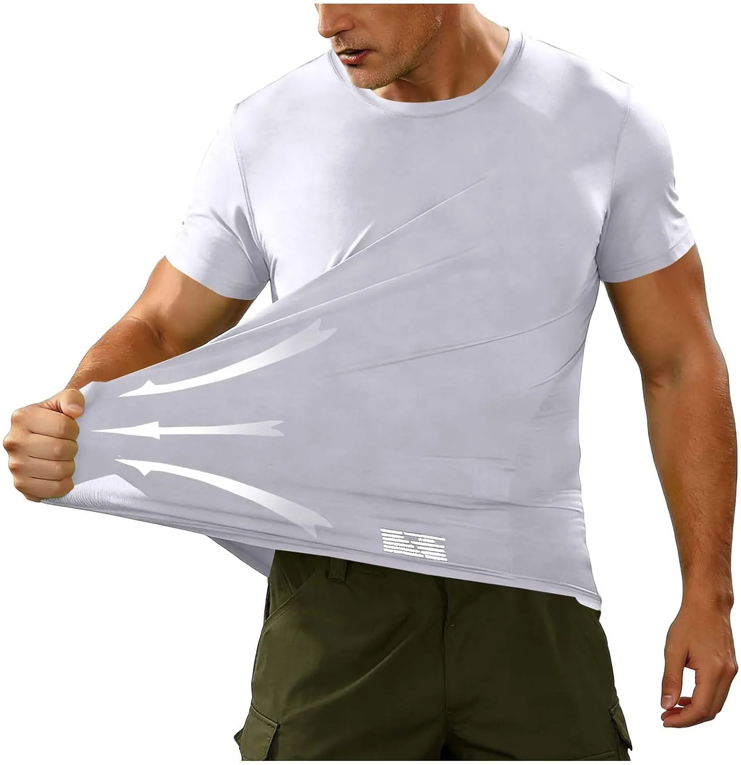 

Мужская футболка с коротким рукавом Quick Dry Athletic Running Swim T-Shirt UPF 50+ Febteebou