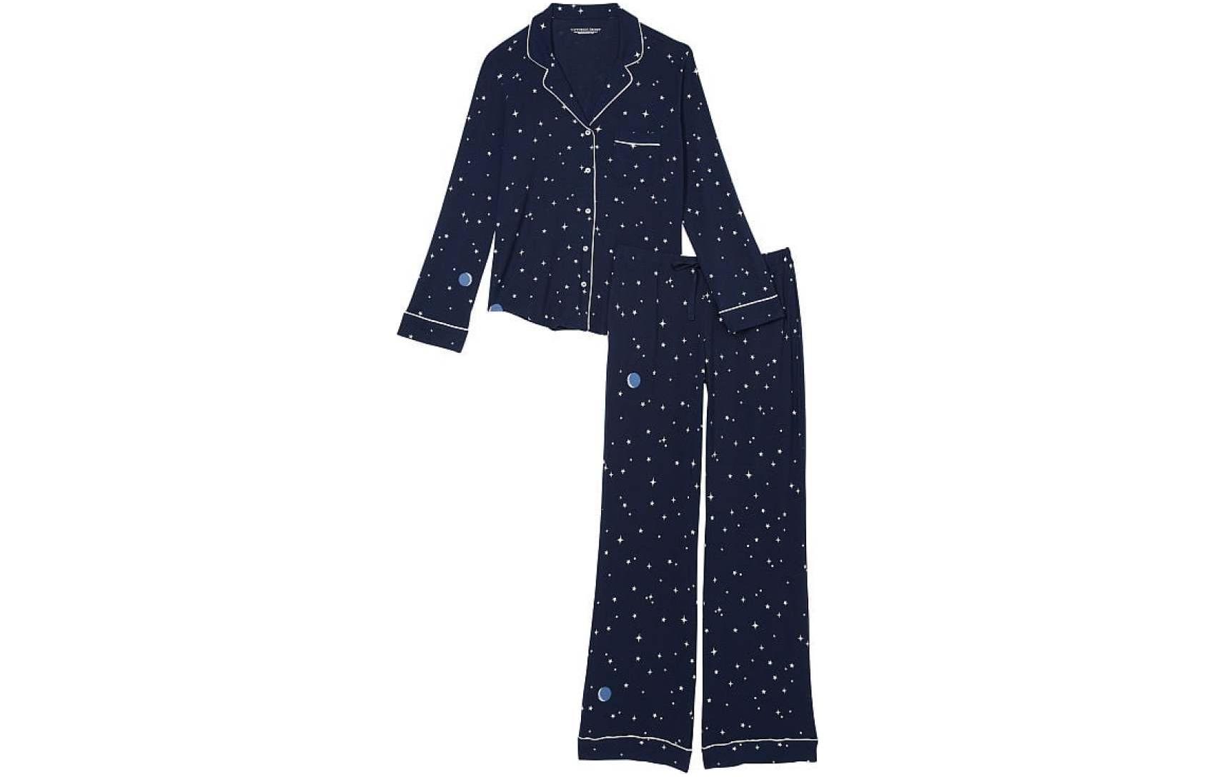 

Модальный длинный пижамный комплект, женский, цвет морской волны Victoria's Secret, Clothing Sets (Marine Blue)