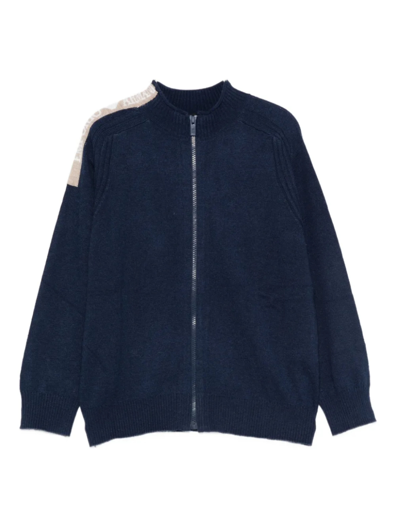 

Кардиган Emporio Armani Kids со вставками на молнии, синий