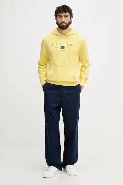 Худи желтое, Tommy Hilfiger — фото 2