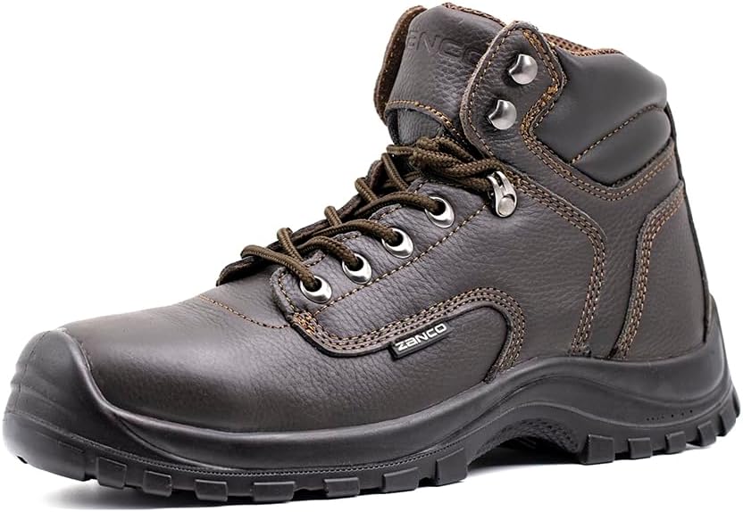 

Мужские ботинки ZANCO с стальным носком 6 для защиты от электрических опасностей / походные ботинки, коричневый