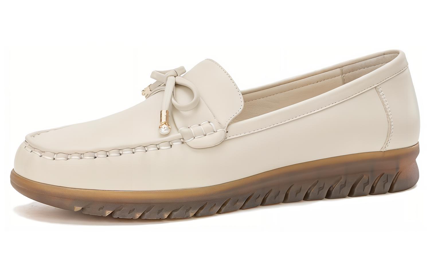 Туфли женские повседневные Women's Casual Shoes Women's Beige Aokang