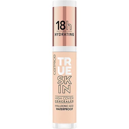 

True Skin High Cover Concealer 010 Cool Cashmere Смягчающий против прыщей Стойкий матирующий матовый Натуральный Веганский безмасляный Водонепроницаемый 4,5 мл, Catrice