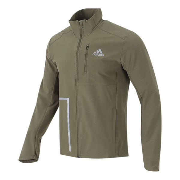 

Куртка Men's adidas Logo Printing Sports Stand Collar Jacket Olive, зеленый