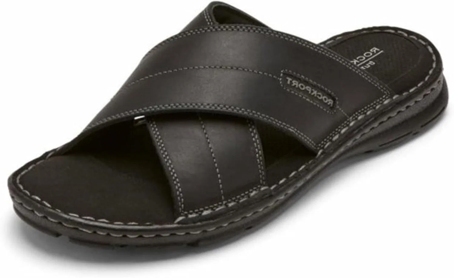 Мужские сандалии-шлепанцы Rockport Darwyn Xband, 2-Black Lea Ii