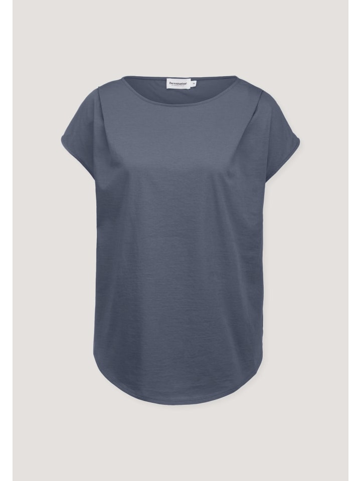 

Рубашка свободного кроя ACTIVE LIGHT сланцево-синего цвета Hessnatur