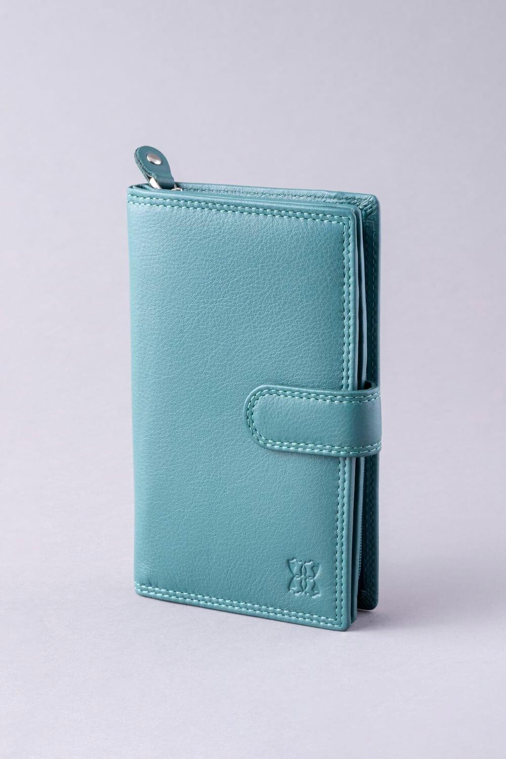 

Средний кожаный кошелек с вкладками Lakeland Leather, зеленый