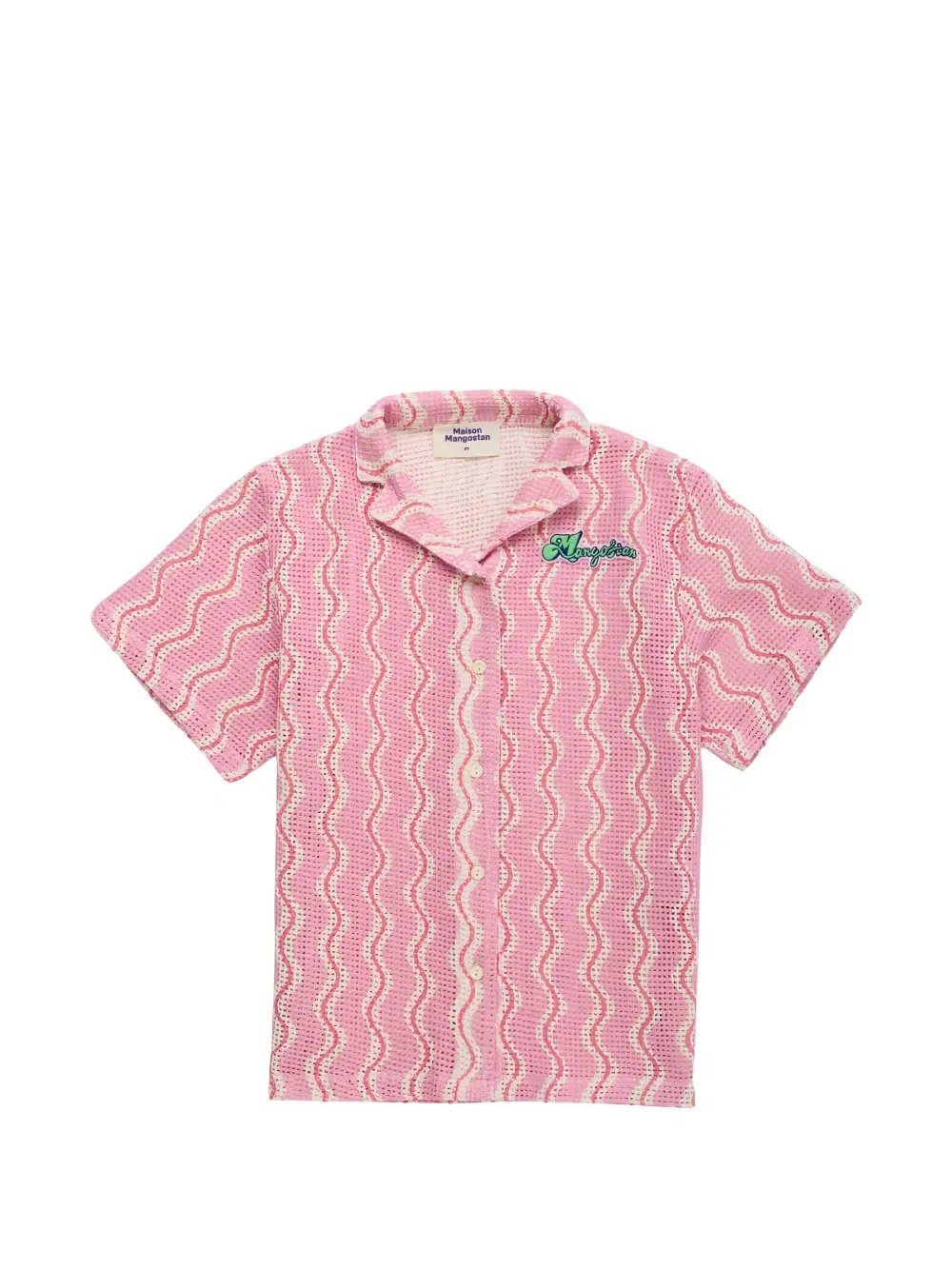 Рубашка с коротким рукавом Maison Mangostan Kids, розовый