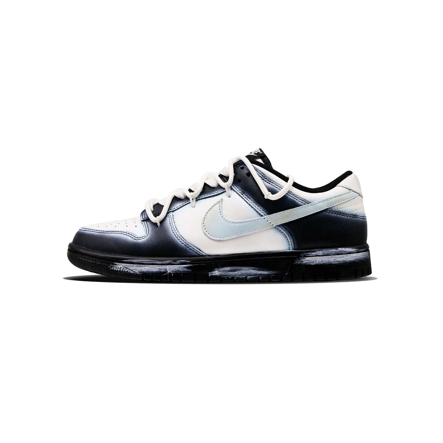 Кроссовки для скейтбординга Dunk Noir Mist Leather Abrasion Resistant Low top Kids' Skateboarding Shoes Black Teenagers Nike