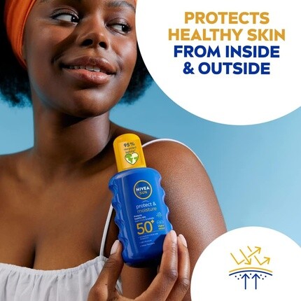 Солнцезащитный спрей для защиты и увлажнения Spf 50+ 200 мл, Nivea — фото 3