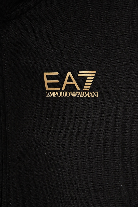 Детский хлопковый спортивный костюм Ea7 Emporio Armani, черный — фото 3