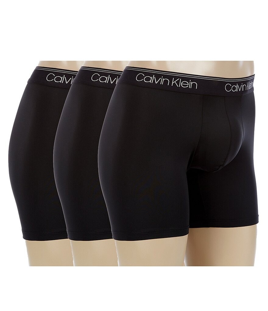 

Твердые трусы-боксеры Calvin Klein Micro Stretch, 3 шт., черный