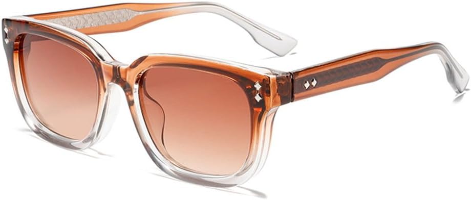 

Женские солнцезащитные очки в стиле ретро с заклепками, градиентные линзы, защита от УФ-излучения UV400. Мужские солнцезащитные очки в стиле панк HDUBFY, Tea Tea Gradient