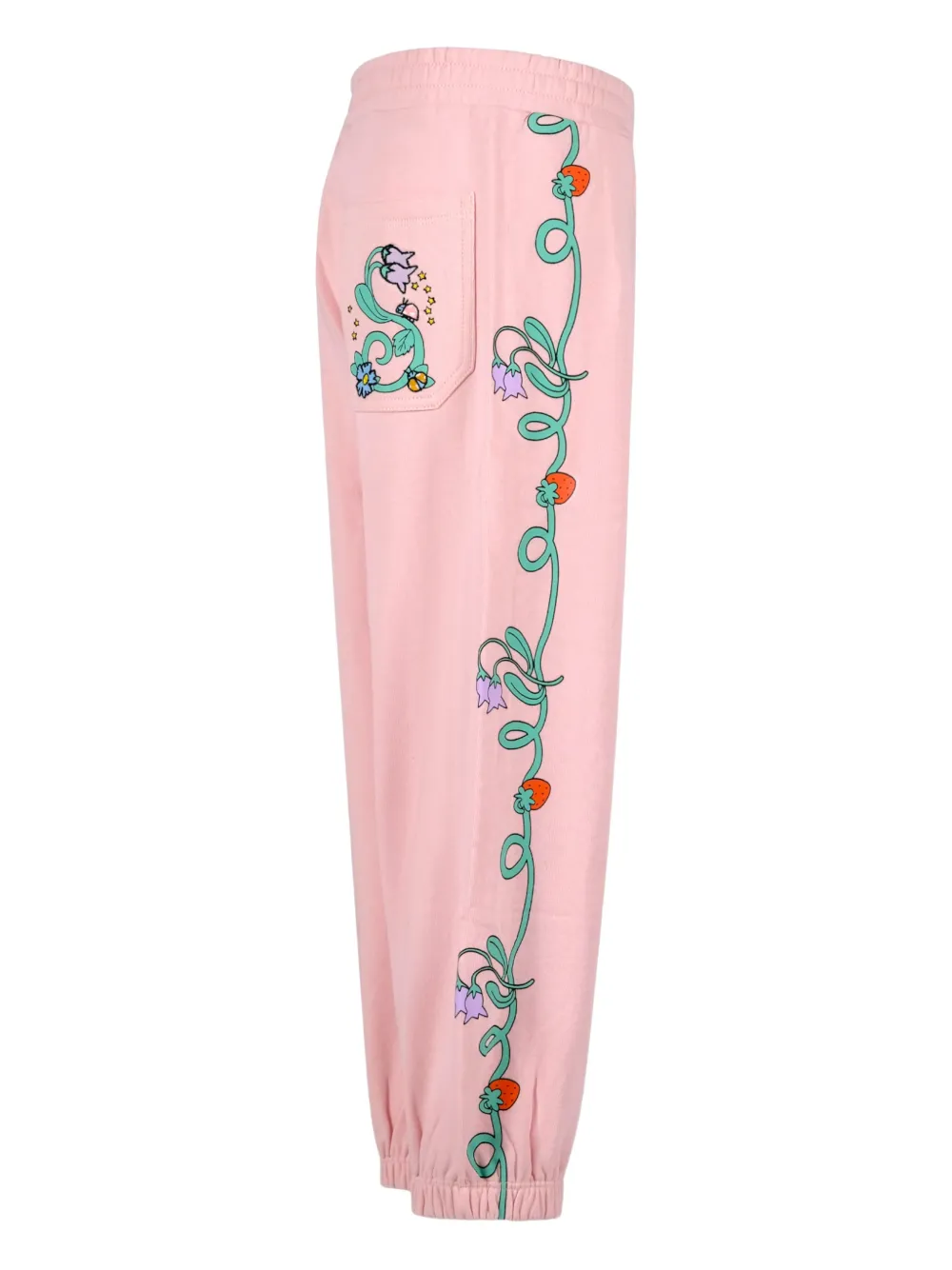 Спортивные брюки с цветочным принтом Stella Mccartney Kids, розовый — фото 3