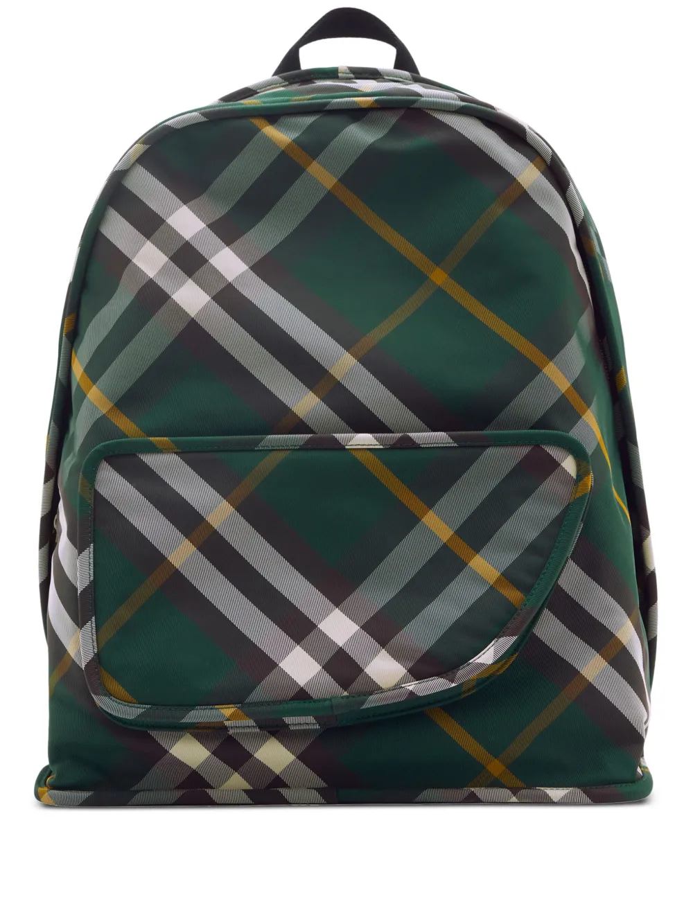 

Плетеный рюкзак Shield в клетку BURBERRY, зеленый
