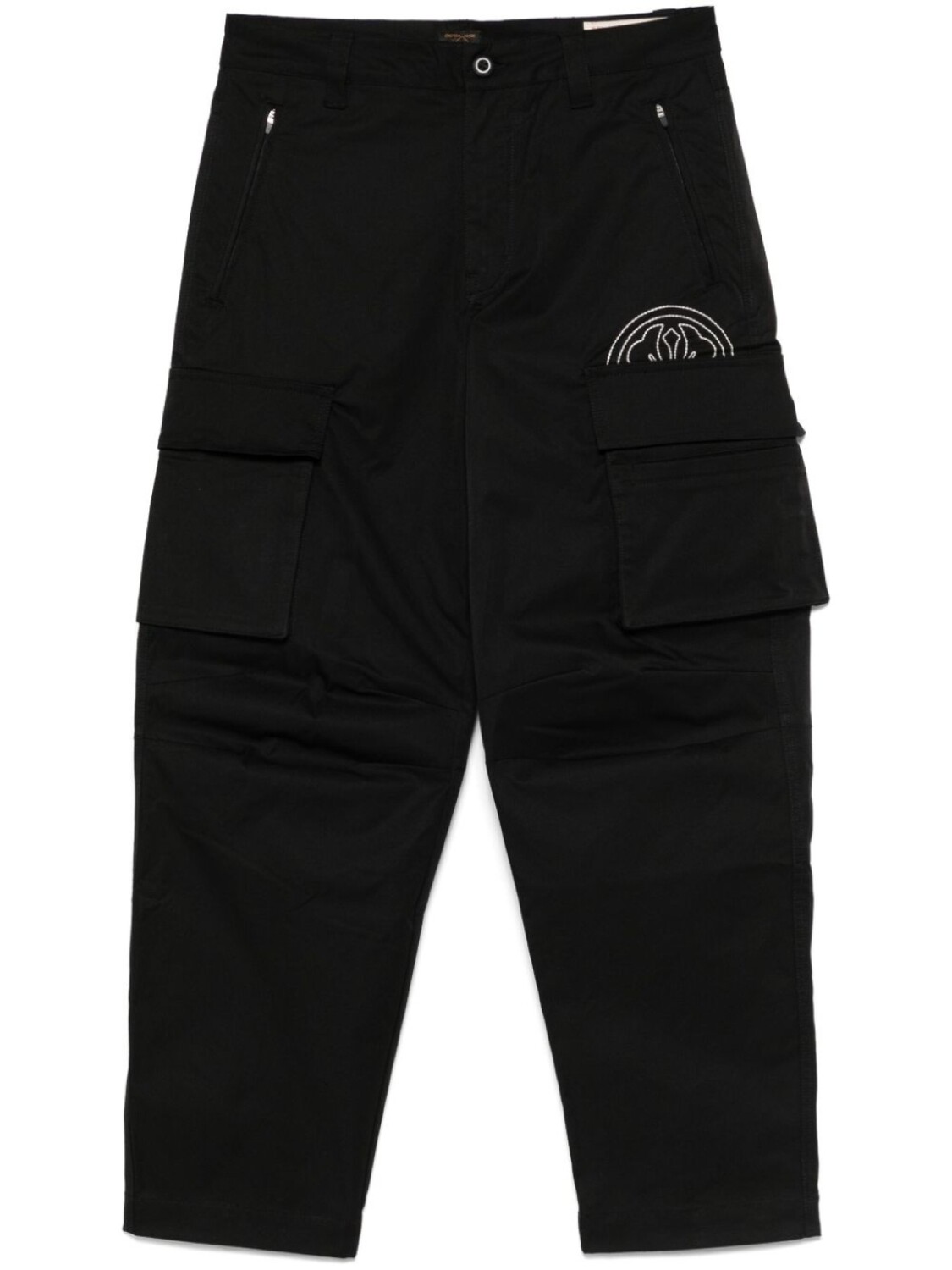 

EVISU брюки карго с вышивкой, черный