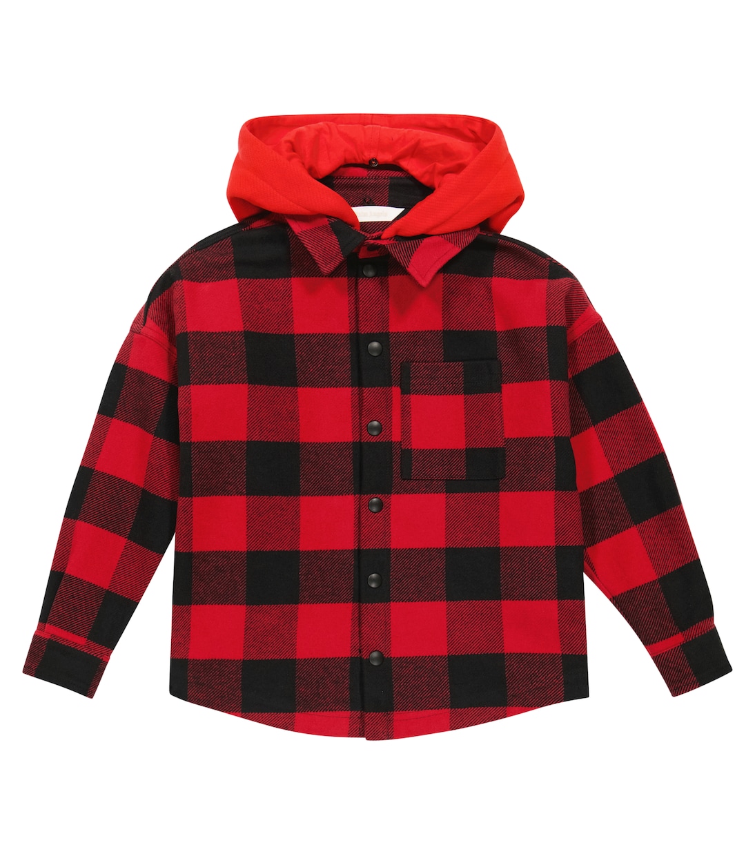 

Куртка-рубашка из хлопка в клетку Palm Angels Kids, Red Black