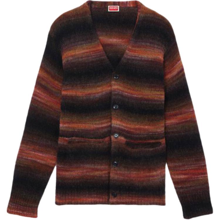 

Полосатый кардиган KENZO, черный оранжевый
