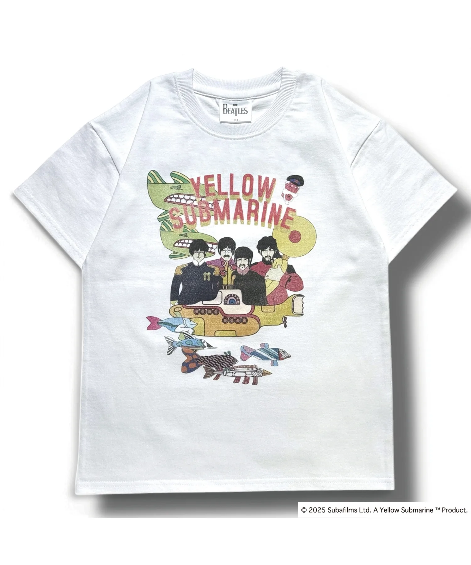 Детская футболка с принтом The Beatles Yellow Submarine JUNKSOUL белая — фото 2