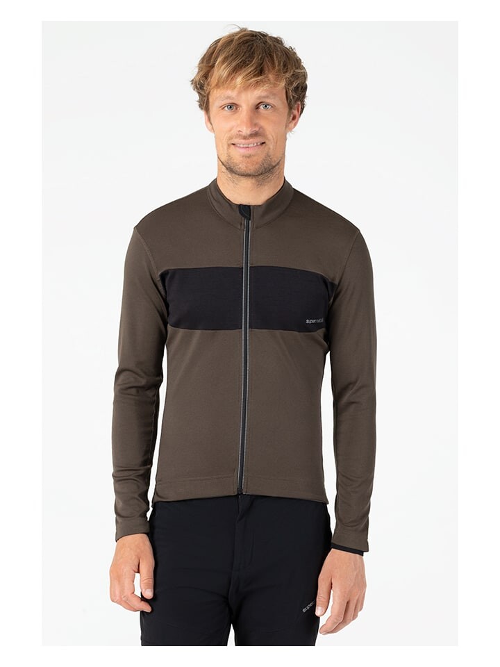 

Лонгслив super.natural Fahrradtrikot Gravier, коричневый