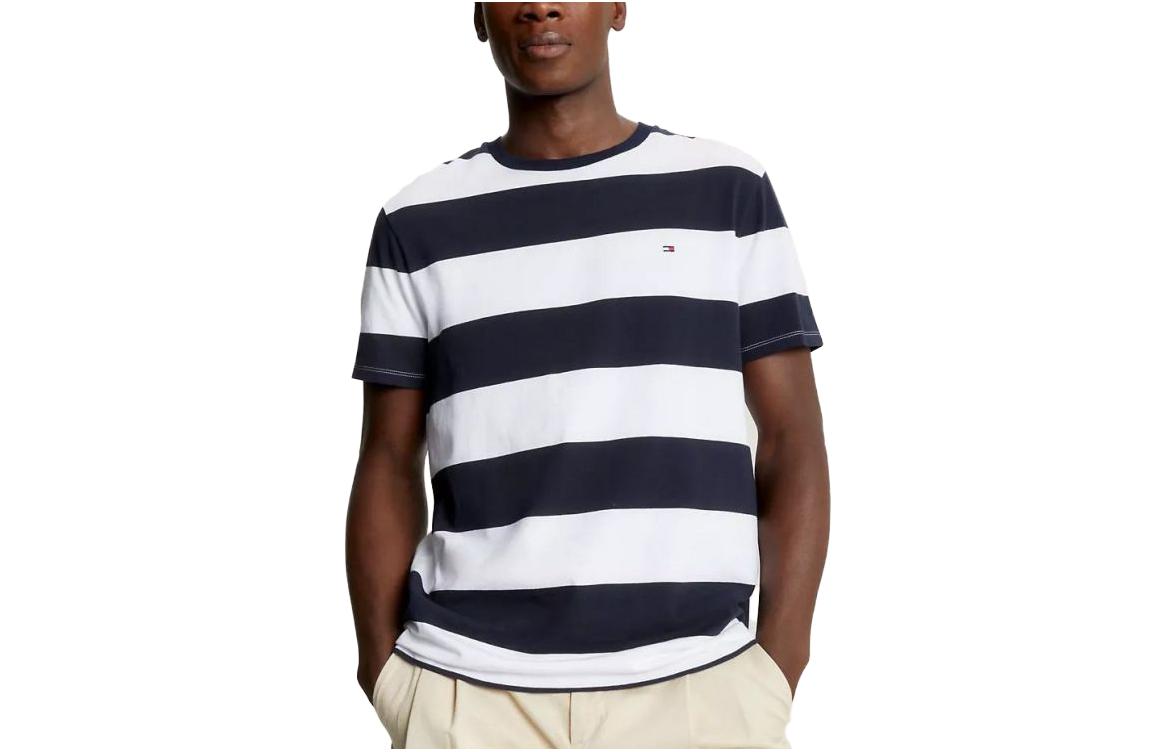 Tommy Hilfiger Футболка Rugby Stripe, мужская, white — фото 3