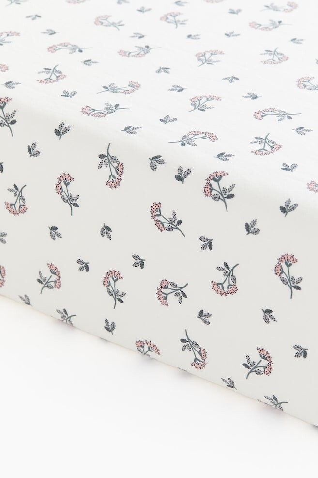 

Простыня на детскую кроватку H&M, 60x120 см, белый