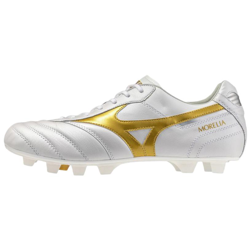 

Mizuno Футбольные бутсы MORELIA 2, унисекс, белый с золотыми вставками